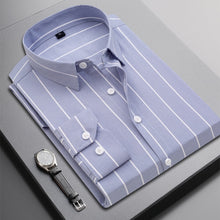 Men's Woven Long Sleeve Button Down Broad Stripe Oxford Shirt