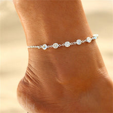 Women's Sparkling Rhinestone Heart Anklet