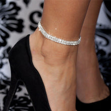 Women's Sparkling Rhinestone Heart Anklet