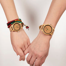 Couples Romantic Message Wooden Watch Set