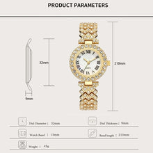 Women's Beautiful Rhinestone Wristwatch Matching Bracelet