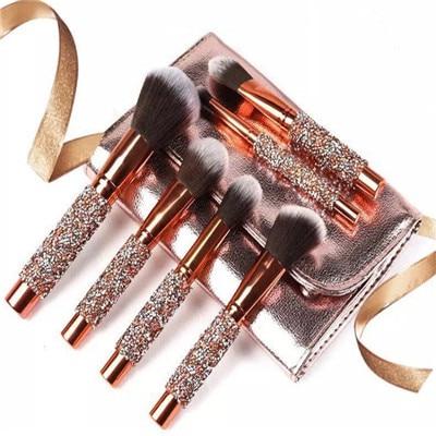 10 Piece Sparkling Makeup Brush Set With Bag - Classy Stores Online