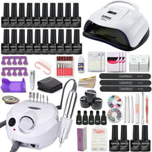 Acrylic Nail Kit 10 Gel Polish Nail Drill Drying Lamp Art Tool - Classy Stores Online