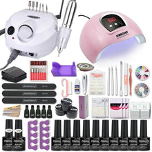 Acrylic Nail Kit 10 Gel Polish Nail Drill Drying Lamp Art Tool - Classy Stores Online