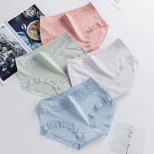 Set of 12 Women's Comfortable Soft Cotton Lace Briefs