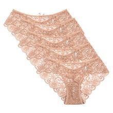 Ladies 5 Pack Mid Rise Floral Lace Underwear