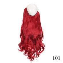 Long Wavy 24 Inch Synthetic Hair Extension Halo Hairpiece