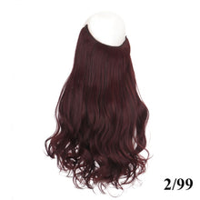 Long Wavy 24 Inch Synthetic Hair Extension Halo Hairpiece