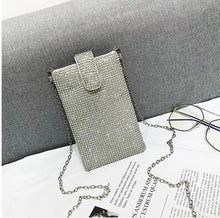 Women's High Quality Dazzling Crossbody Crystal Phone Purse