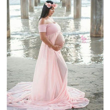 Women's Long Maxi Chiffon Portrait Maternity Dresses