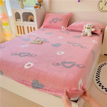 Kids Soft Flannel Rainbow Fitted Bed Sheet