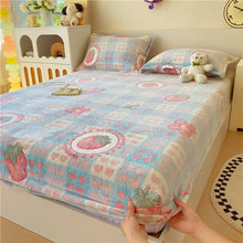 Kids Soft Flannel Rainbow Fitted Bed Sheet