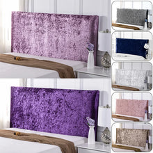 Luxurious Fitted Non Slip Crushed Velvet Bed Headboard Cover