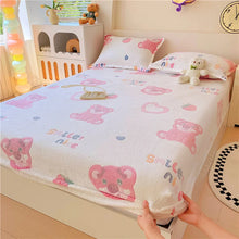 Kids Soft Flannel Rainbow Fitted Bed Sheet
