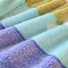 Kids Soft Flannel Rainbow Fitted Bed Sheet