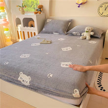 Kids Soft Flannel Rainbow Fitted Bed Sheet