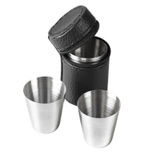 4/6Pcs 70ml Stainless Steel Cups Water Mug With Case Bag Outdoor Travel Camping Picnic Drinkware Set For Whisky Wine Portable