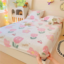 Kids Soft Flannel Rainbow Fitted Bed Sheet