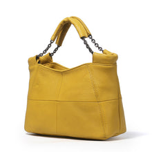 Women's Popular Genuine Soft Leather Tote With Shoulder Strap