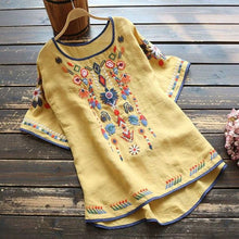 Women's Popular Southwestern Embroidered Cotton Tunic Top