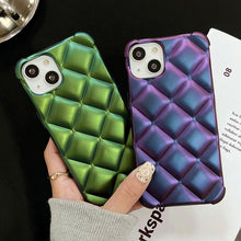 Iridescent Quilted Laser Matte Phone Case iPhone 11 12 13