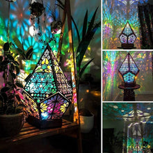 Beautiful USB LED USB Stained Glass Projection Night Light