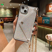 Sparkling Crossbody Card Holder Phone Case iPhone X To 13