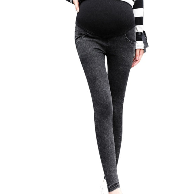 Women's Adjustable Skinny Leg Maternity Jeans