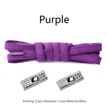 Trendy Elastic Shoelaces With Sparkly Cross Locks