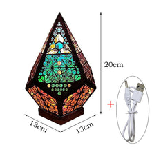Beautiful USB LED USB Stained Glass Projection Night Light