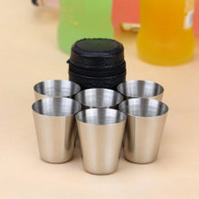 6 Piece Travel Set Stainless Steel Shot Glasses With Pouch - Classy Stores Online