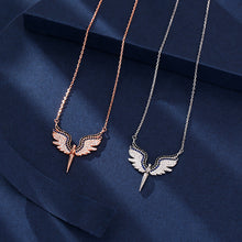Never Forget Sparkling Angel Pendant Necklace