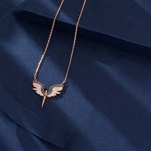 Never Forget Sparkling Angel Pendant Necklace