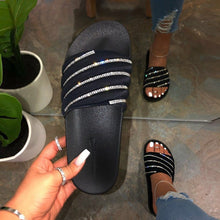 Women's Casual Black Bling Flip Flop Sandals