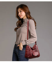 Women's Luxury Soft PU Multi Pocket Crossbody Shoulder Bag