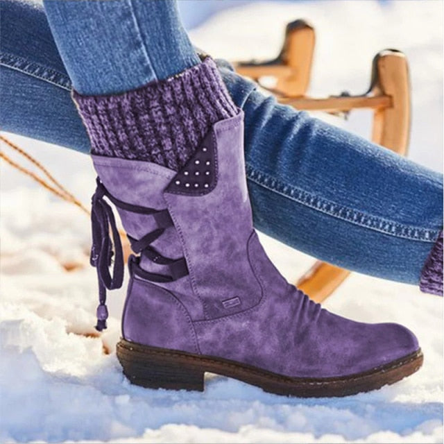 Women's Stylish Flat Winter Snow Boot