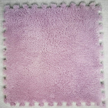 5-10 Piece Plush Fabric Interlocking Carpet Tiles