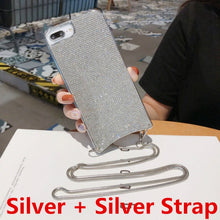 Sparkling Silver Crossbody Phone Case