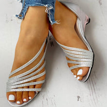 Women's Classic Shimmering Wedge Heel Sandals