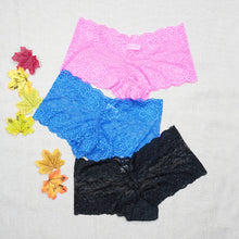 Ladies Popular 6 Piece Lace Boy Shorts Panties Underwear