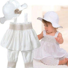 Infant Toddler Baby Girls White 3 Piece Summer Outfit