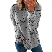 Women's Long Sleeve Loose Fitting Print Sweatshirt