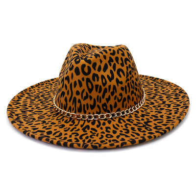 Leopard Print Fedora Hats - Dallas General Wholesale