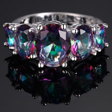 Ladies Beautiful 5 Stone Multicolor CZ Ring