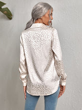 Women's Elegant Long Sleeve Leopard Print Blouse