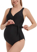 Women's One Piece Maternity Swimsuit With Front Tie