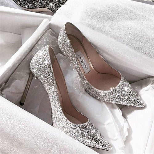 Women's Popular Bling High Heels Wedding Party Prom