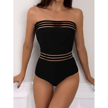 Women's One Piece Monokini Swimsuit With Mesh Accents