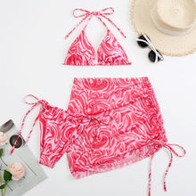 Women's 3 Piece String Bikini With Sarong Cover Up