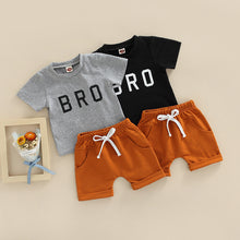 2 Piece Newborn Infant Toddler Boys BRO Shorts Set